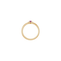 Pink Tourmaline and Diamond French-Set Halo Ring