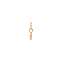 Şişkin Kiçik Ürək Boyunbağı (Qızılgül 14K) yan - Popular Jewelry - Nyu-York