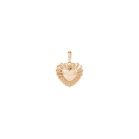 Radiant Starburst Heart Pendant (Rose 14K) előlap - Popular Jewelry - New York