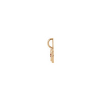 Rhodolite Garnet lan Berlian Putih Pisces Medallion Pendant (Rose 14K) sisih - Popular Jewelry - New York
