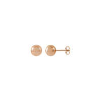 Rose Gold Ball Stud Earrings (14K)