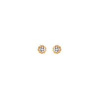 Сережки-гвоздики з круглим діамантом (троянда, 14K) Popular Jewelry - Нью-Йорк