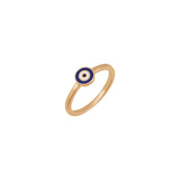 Round Evil Eye Enameled Ring (Rose 14K) panguna - Popular Jewelry - New York