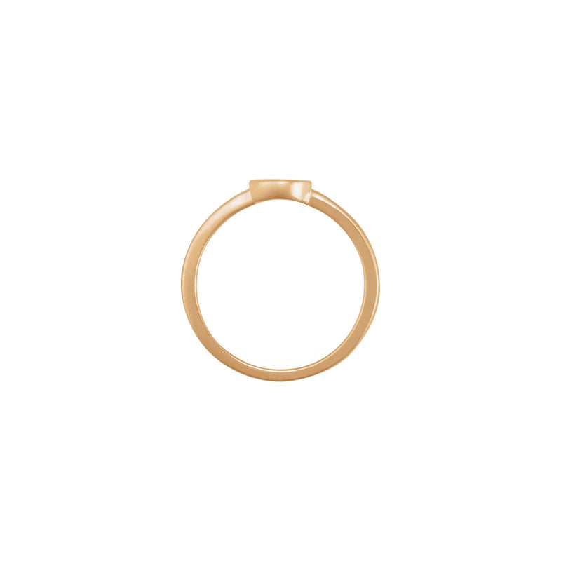Round Evil Eye Enameled Ring (Rose 14K) setting - Popular Jewelry - New York