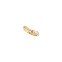 Round White Diamonds Contour Band (14K)