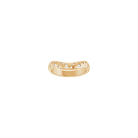 Round White Diamonds Contour Band (14K)