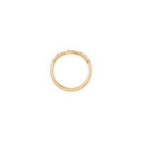Round White Diamonds Contour Band (14K)