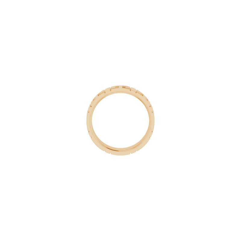 Square Cross Eternity Ring (Rose 14K) setting - Popular Jewelry - New York