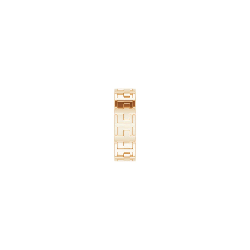 Square Cross Eternity Ring (Rose 14K) side - Popular Jewelry - New York