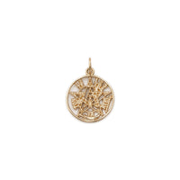 Tetragramaton privjesak (Ruža 14K) sprijeda - Popular Jewelry - New York