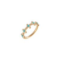 Turquoise Cross Series Oruka (Rose 14K) akọkọ - Popular Jewelry - Niu Yoki