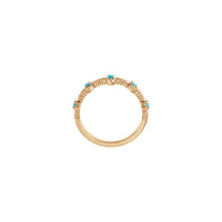 Setelan Turquoise Cross Series Ring (Rose 14K) - Popular Jewelry - New York