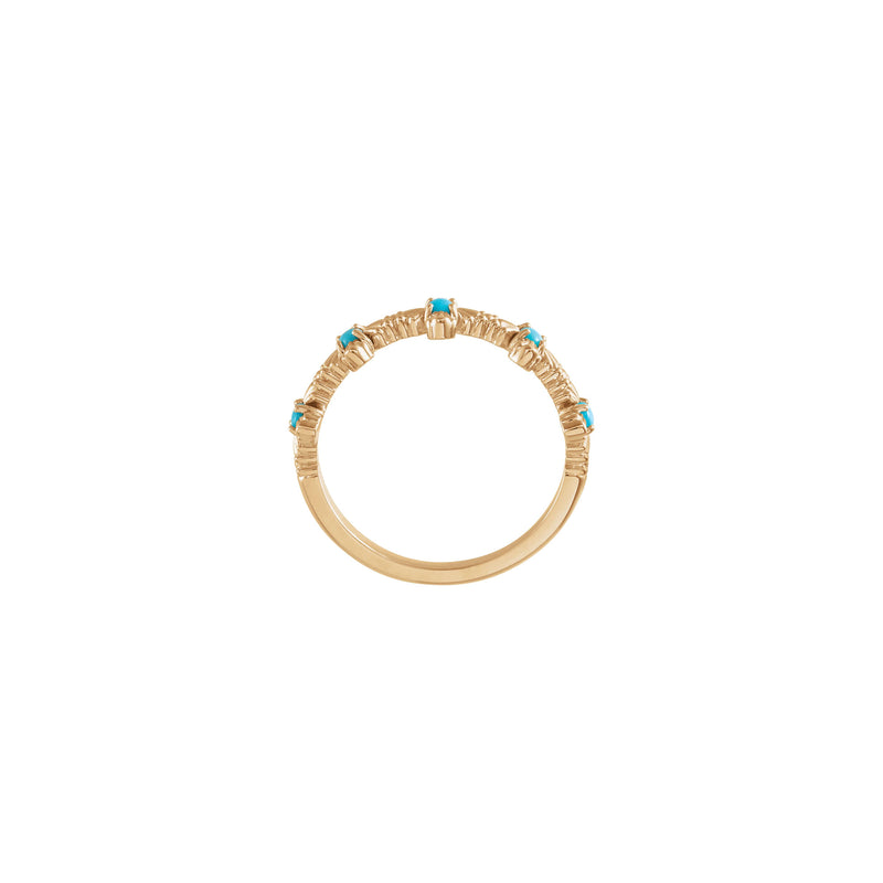 Turquoise Cross Series Ring (Rose 14K) setting - Popular Jewelry - New York