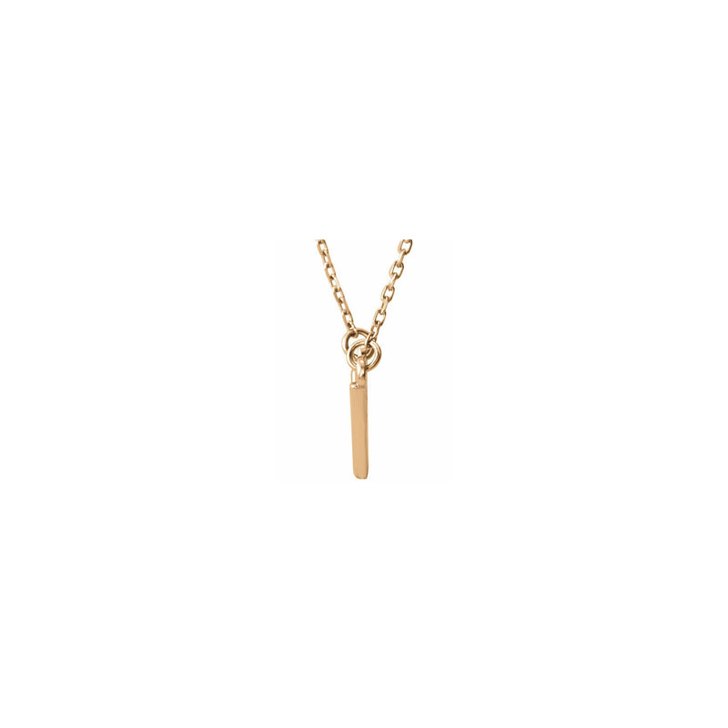 V Necklace (Rose 14K) side - Popular Jewelry - New York