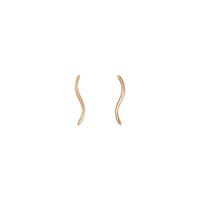 Wavy Ear Climbers (Rose 14K) front - Popular Jewelry - New York