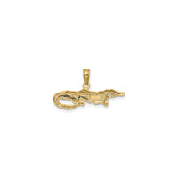 Stealthy Alligator Two-Tone Pendant (14K)