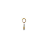 Stealthy Alligator Two-Tone Pendant (14K)