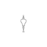 3D Stethoscope Pendant (White 14K) front - Popular Jewelry - Ņujorka