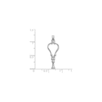 3D Stethoscope Pendant (White 14K) scale - Popular Jewelry - New York