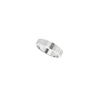 Anel de eternidade con chave grega de 5 mm (Blanco 14K) diagonal - Popular Jewelry - Nova York