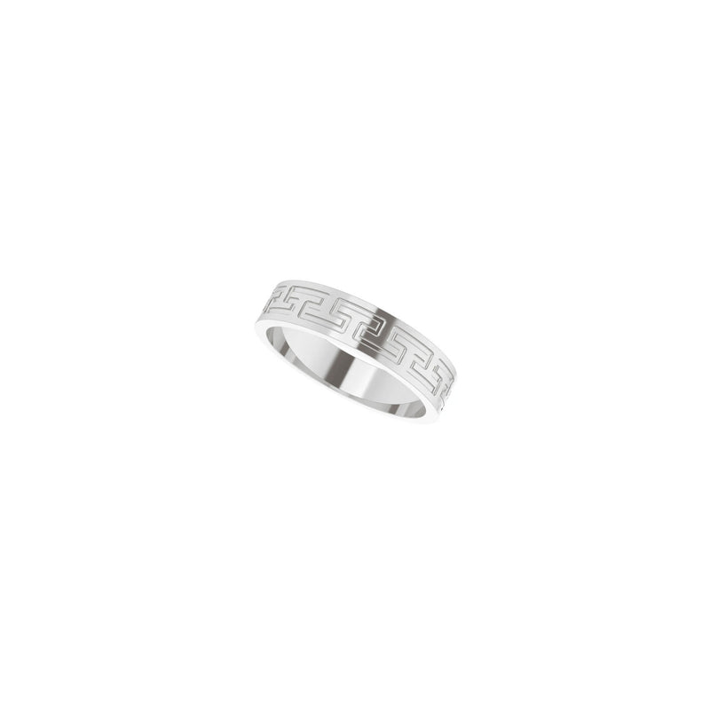 5 mm Greek Key Eternity Ring (White 14K) diagonal - Popular Jewelry - New York