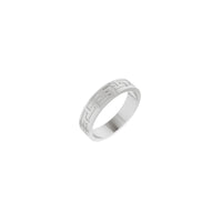 5 毫米希臘鑰匙永恆戒指（白色 14K）主 - Popular Jewelry - 紐約