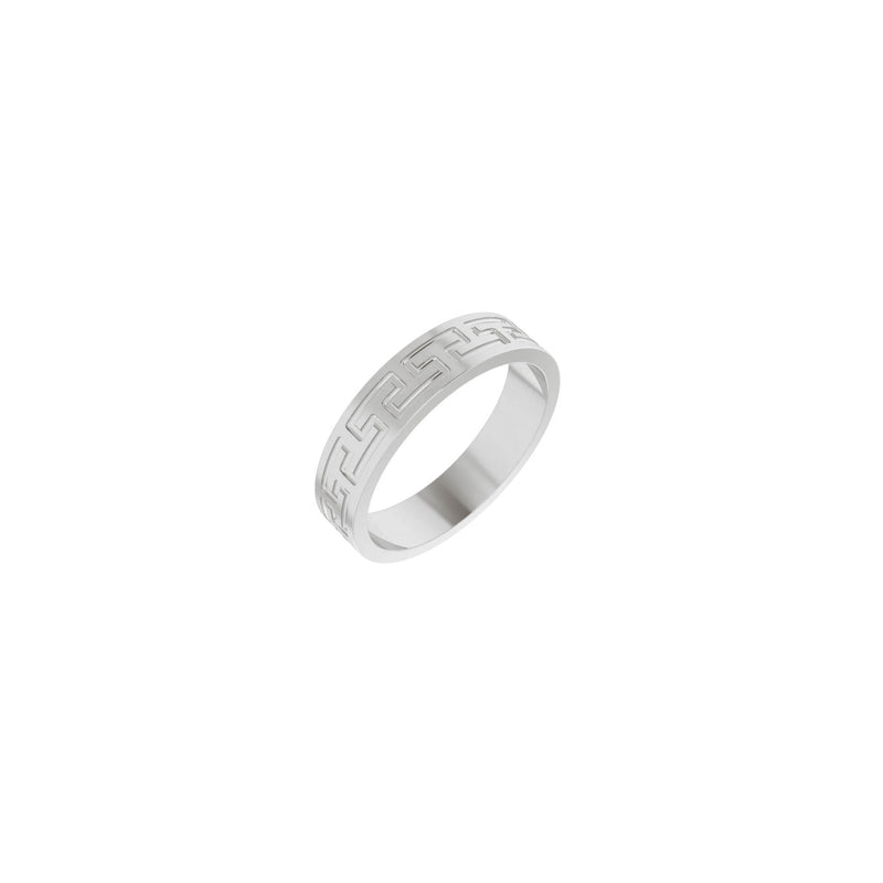 5 mm Greek Key Eternity Ring (White 14K) main - Popular Jewelry - New York