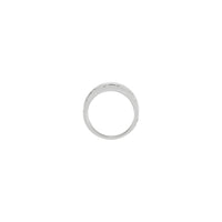 8 毫米砖形锥形戒指（白色 14K）设置 - Popular Jewelry  - 纽约