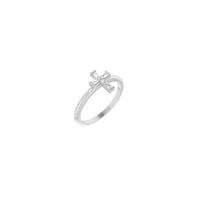 Baguette Diamond Cross Stackable Ring