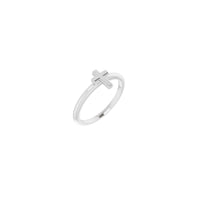 Bold Cross Stackable Ring (White 14K) main - Popular Jewelry - New York