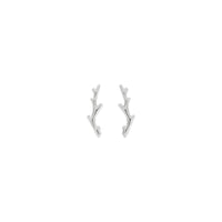 Branch Ear Climbers (White 14K) front - Popular Jewelry - New York
