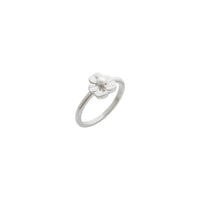 Prsten sa naglaskom na cvijet trešnje i bisera (bijeli 14K) glavni - Popular Jewelry - Njujork