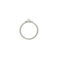 Prsten s bisernim naglaskom u obliku trešnjinog cvijeta (bijela 14K) okruženje - Popular Jewelry - New York