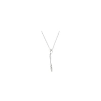 Dainty Scroll Colier (alb 14K) lateral - Popular Jewelry - New York