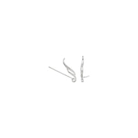 Dainty Wing Ear Climbers (Wit 14K) zijkant - Popular Jewelry - New York