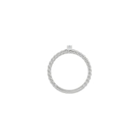 Diamond Accented Rope Ring