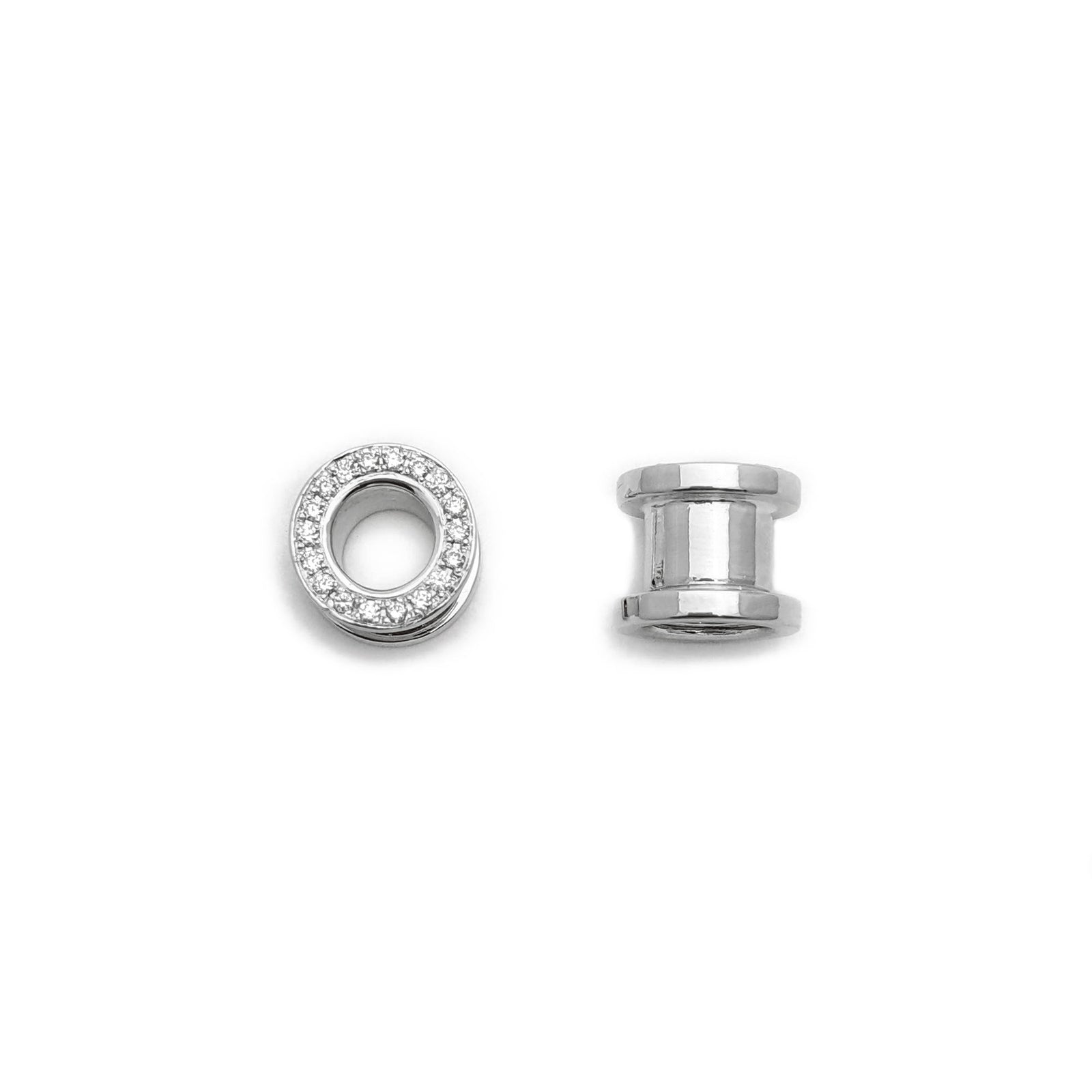 Diamond Ear Gauges (14K) - Main Image