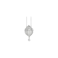 Diamond Miraculous Mary Necklace (Silver) atubangan - Popular Jewelry - New York