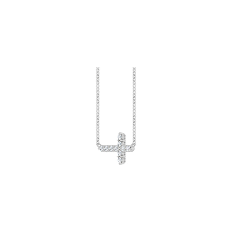 Diamond Sideways Cross Necklace