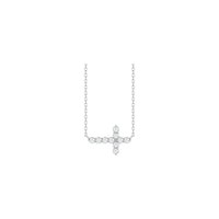 Diamond Sideways Cross Necklace