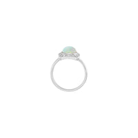 Ethiopian Opal with Diamond Halo Ring (White 14K) setting - Popular Jewelry - New York