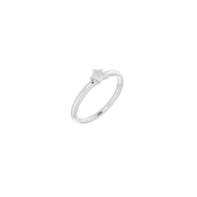 Faceted Star Ring (White 14K) main - Popular Jewelry - New York