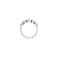 पांच काले ओनिक्स दिल की अंगूठी