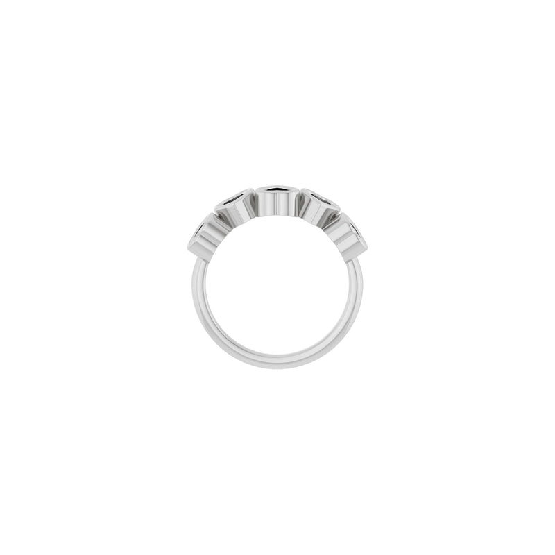 Five Black Onyx Hearts Ring