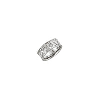 Virágos örökkévalóság gyűrű (fehér 14K) fő - Popular Jewelry - New York