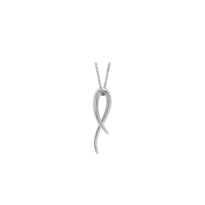 Freeform Necklace (White 14K) front - Popular Jewelry - New York