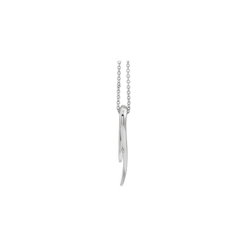 Freeform Necklace (White 14K) side - Popular Jewelry - New York