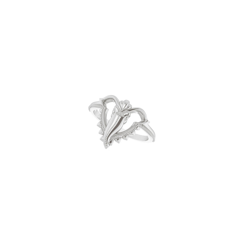 Ganesha Ring (White 14K) diagonal - Popular Jewelry - New York