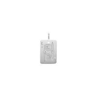 गोल्डन बीड आइज़ किंग ऑफ स्पेड्स कार्ड पेंडेंट (सफ़ेद 14K) सामने - Popular Jewelry - न्यूयॉर्क