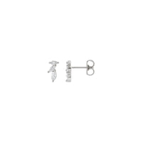 Graduated Marquise Diamond Earrings (White 14K) main - Popular Jewelry - New York